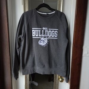 Bulldogs Women's Gray Crew Neck Sweater